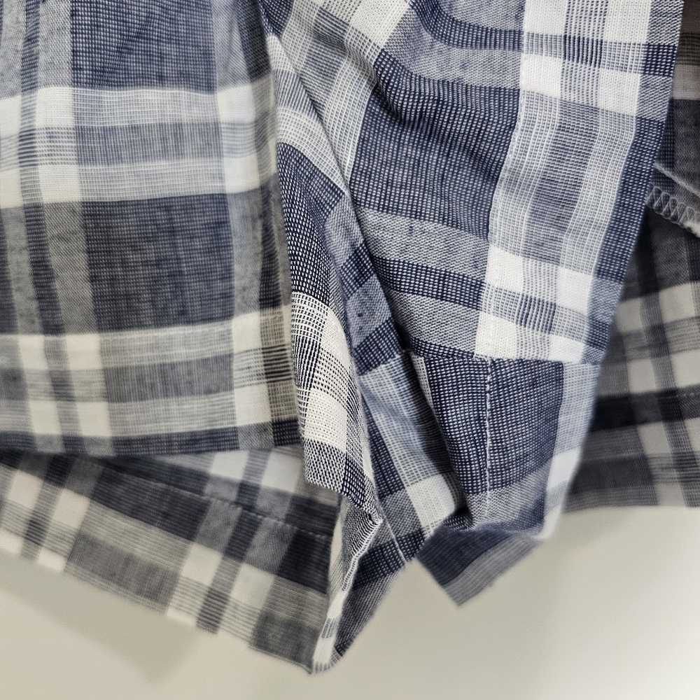 BCBGeneration gingham knot blue and white plaid shorts size small nwot - Picture 3 of 8